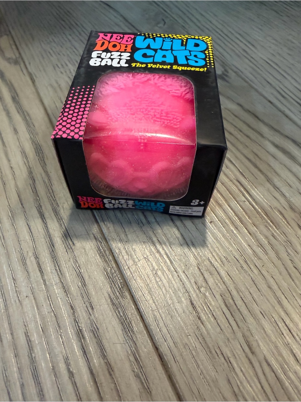 NeeDoh Wild Cat Fuzz Ball Pink